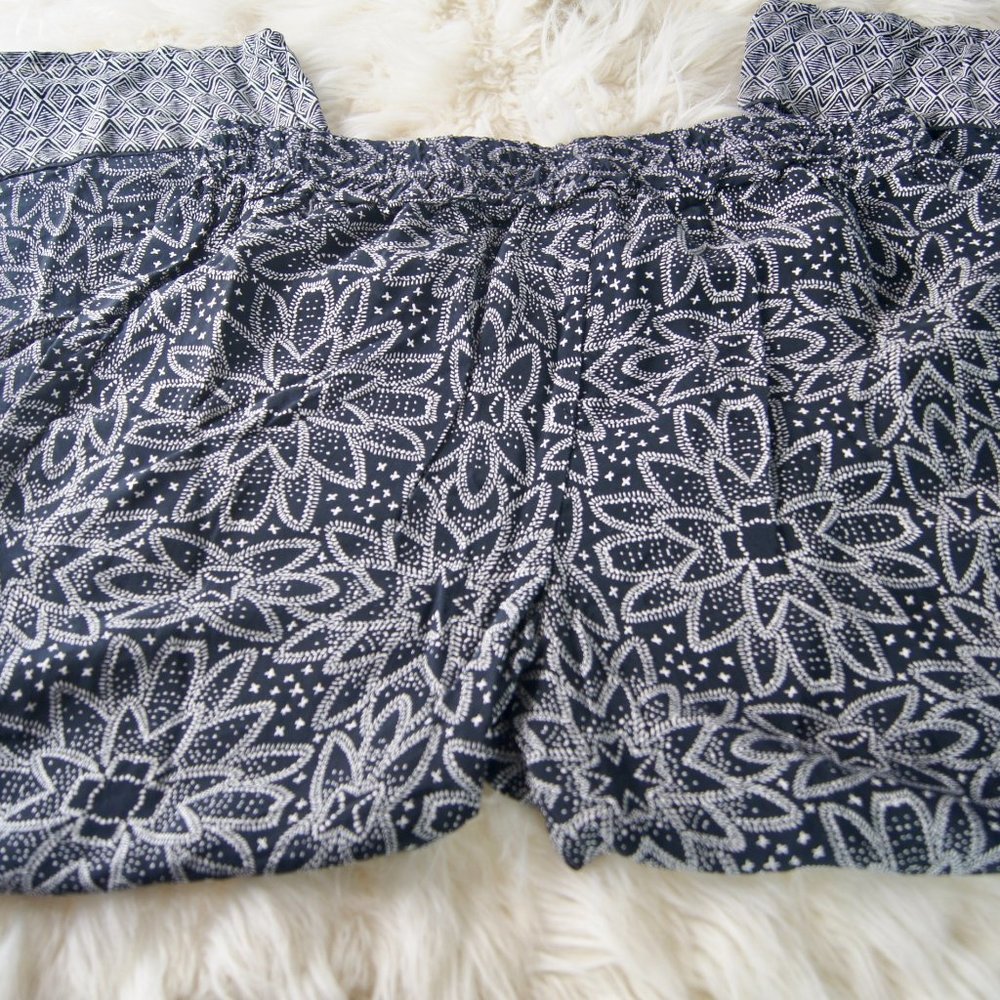 WHISTLES Floral Print Pull On Pants